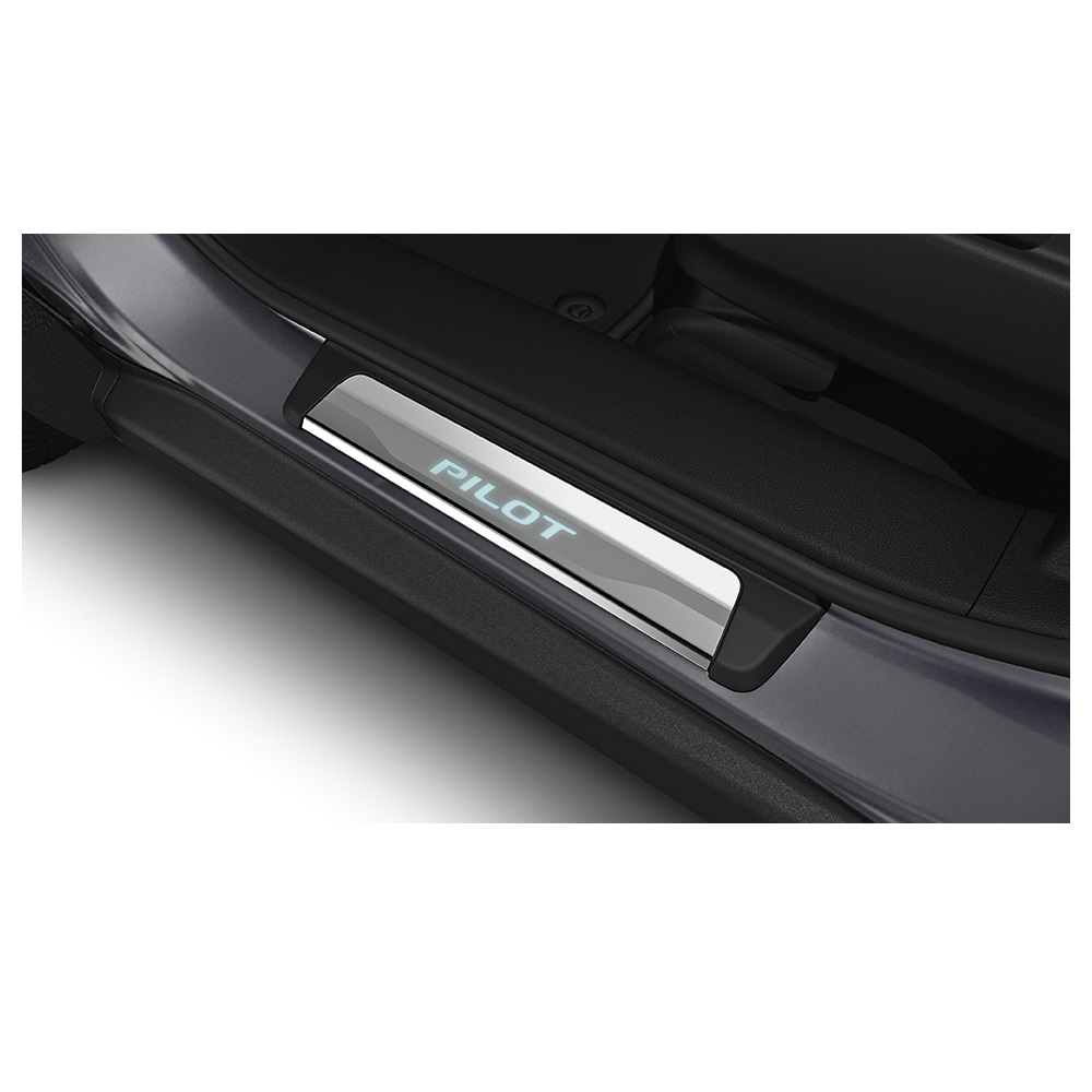 Накладки на пороги с синей подсветкой для Honda Pilot 3 2019-2021