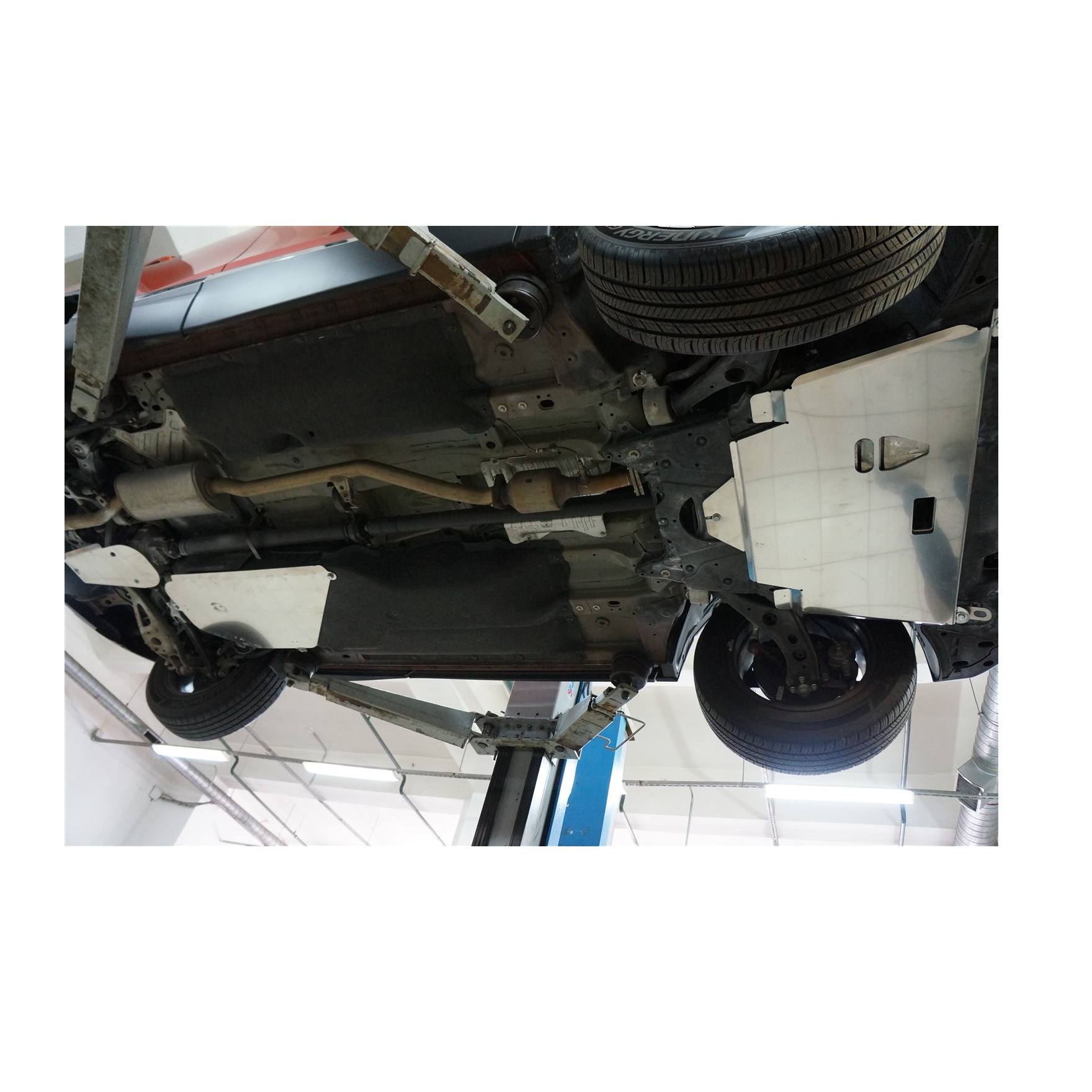 Защита днища из 3 частей Honda CR-V 5 (Алюминий 4 мм)