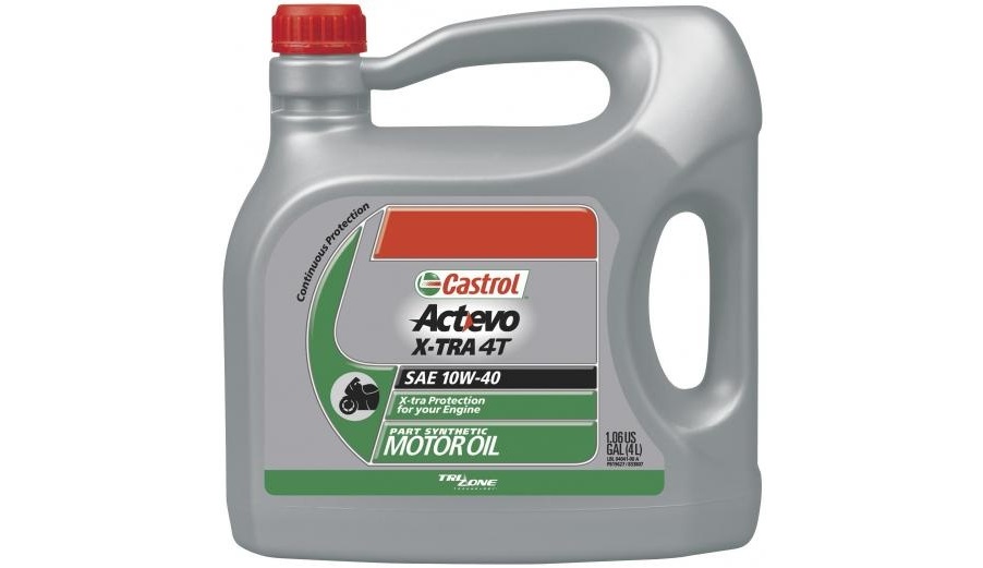 Масло моторное (полусинтетическое) для мотоцикла Castrol Act Evo 4T 10W-40 4 л.