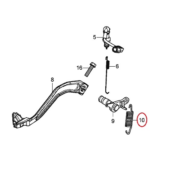 Пружина тормозной педали для Honda Africa Twin CRF1000L 2016-2017