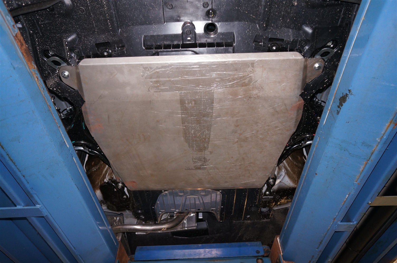 Защита картера двигателя и кпп Honda (Хонда) Civic (Цивик) 5D хэтчбек V-все (2012-) -все, (алюмин.)