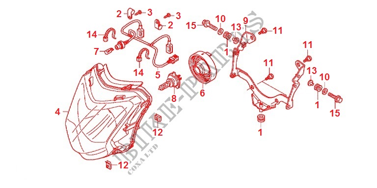 Фара для мотоцикла Honda NC700-750X/XD 