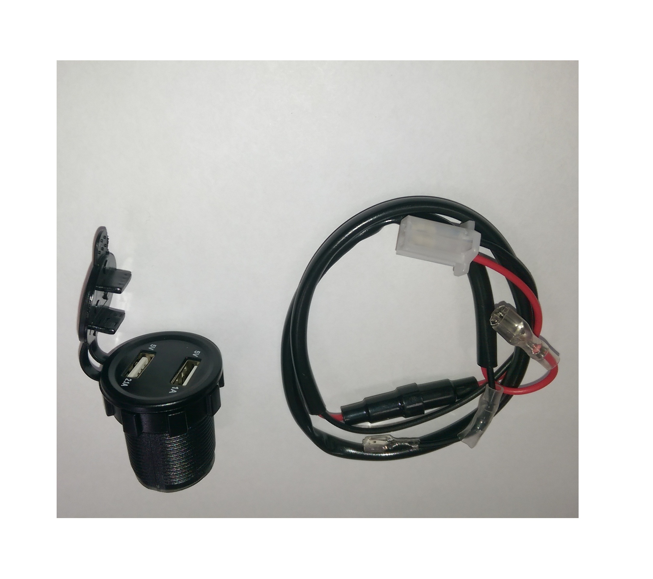 Розетка врезная USB х 2 c индикатором напряжения