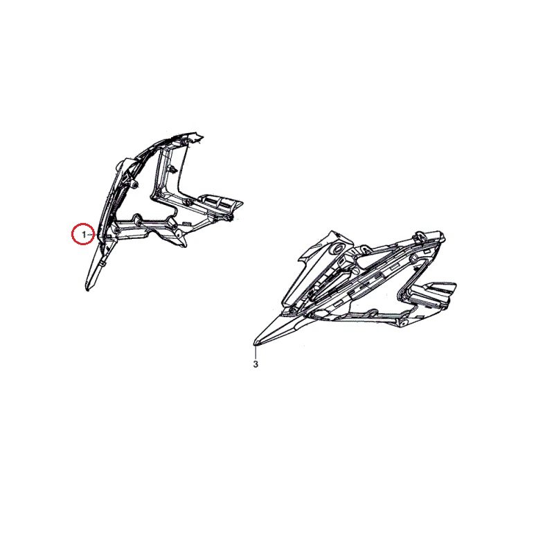 Оригинальный обтекатель боковой внутренний (правый) для Honda NC750X 2016- 