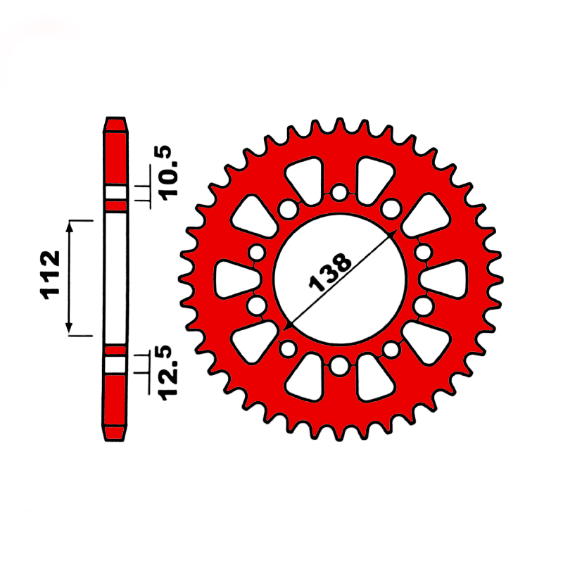 Звезда задняя ведомая PBR 4384