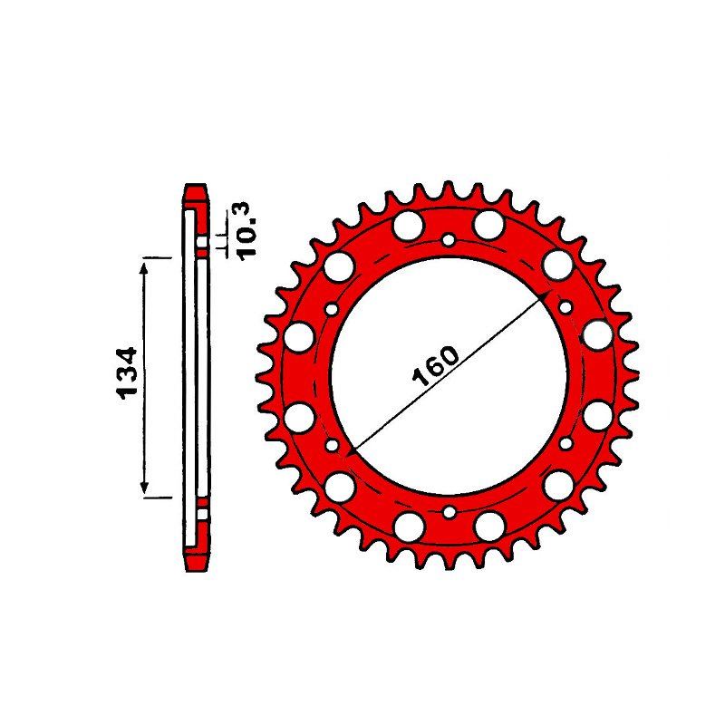Звезда задняя ведомая PBR 4399 под 530 цепи