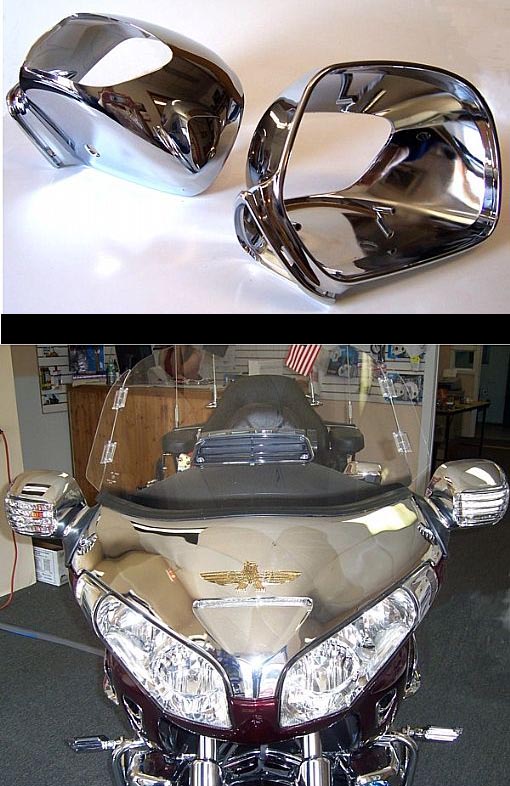 Хромированные корпуса зеркал (пара) для Honda GL1800 Gold Wing 45-1232