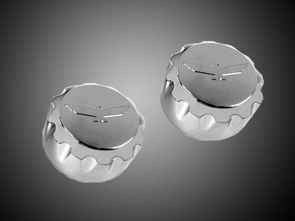 Хромированные накладки на ручки регулировки радиоприемника (пара) для Honda GL1800 Gold Wing 45-1499