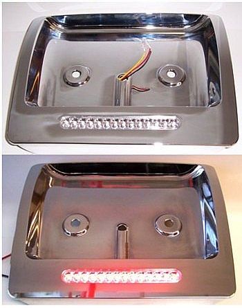 Хромированная рамка для номерного знака с подсветкой (1 шт) для Honda GL1800 Gold Wing 45-1836