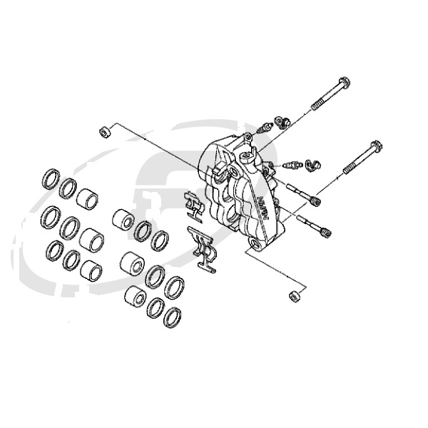 Оригинальный суппорт тормозной в сборе (передний левый) для Honda VFR1200F/FD 