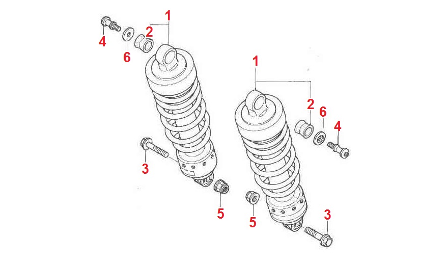 Амортизаторы для мотоцикла Honda X4
