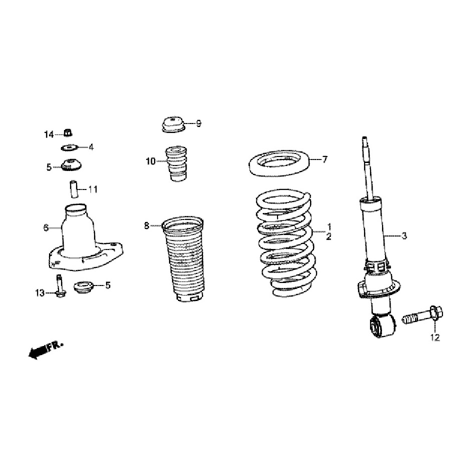 Задний амортизатор Honda Pilot 3 (3.0L)