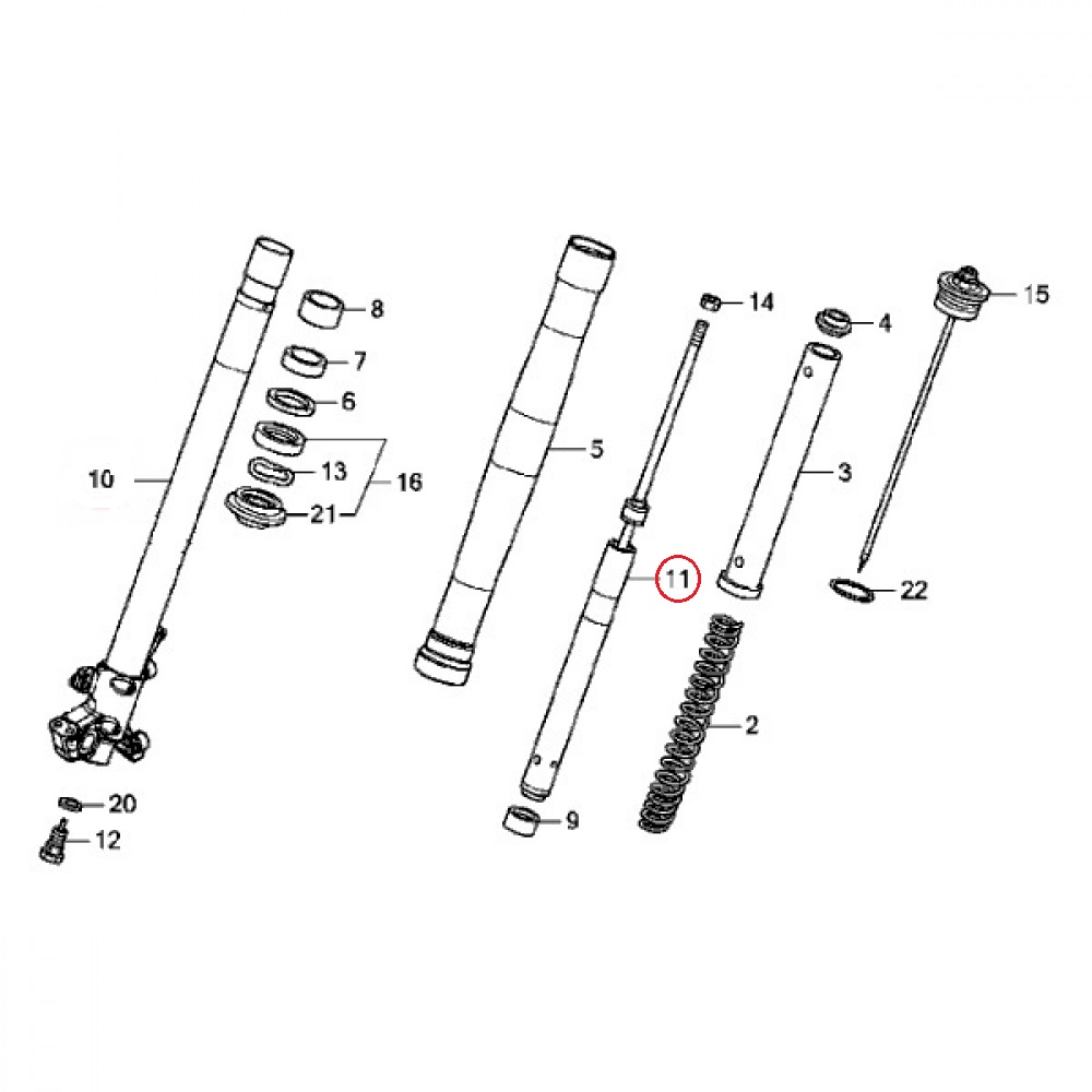 Картридж пера вилки Honda Africa Twin CRF1000 Adventure