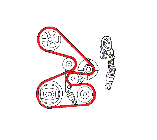 Оригинал ремень ГУР (Приводной ремень агрегатный)  6PK 2135 Honda 56992R70A01 (56992-R70-A01)