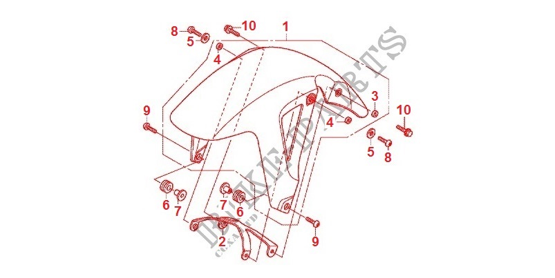 Крыло переднее для мотоцикла Honda NC700-750X/XD