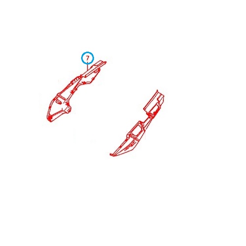 Задняя облицовочная панель (правая) / обтекатель хвоста для Honda Africa Twin CRF1000 2018- (Color: R334B)