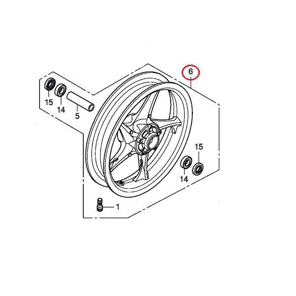 Оригинальный передний колесный диск Honda VFR1200F/FD 2012-