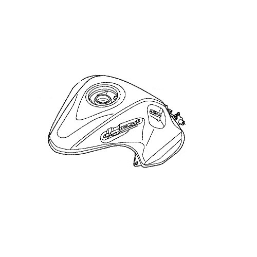 Оригинальный топливный бак для Honda VFR1200 F 2012- (Color: Серебристый металлик, NHA30M, Digital Silver Metallic)