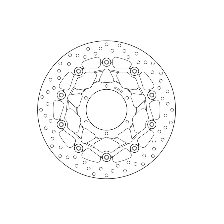 Передний тормозной диск Brembo для мотоцикла Honda CBR1000RR 2006-2007 / VTR1000 2000-2004