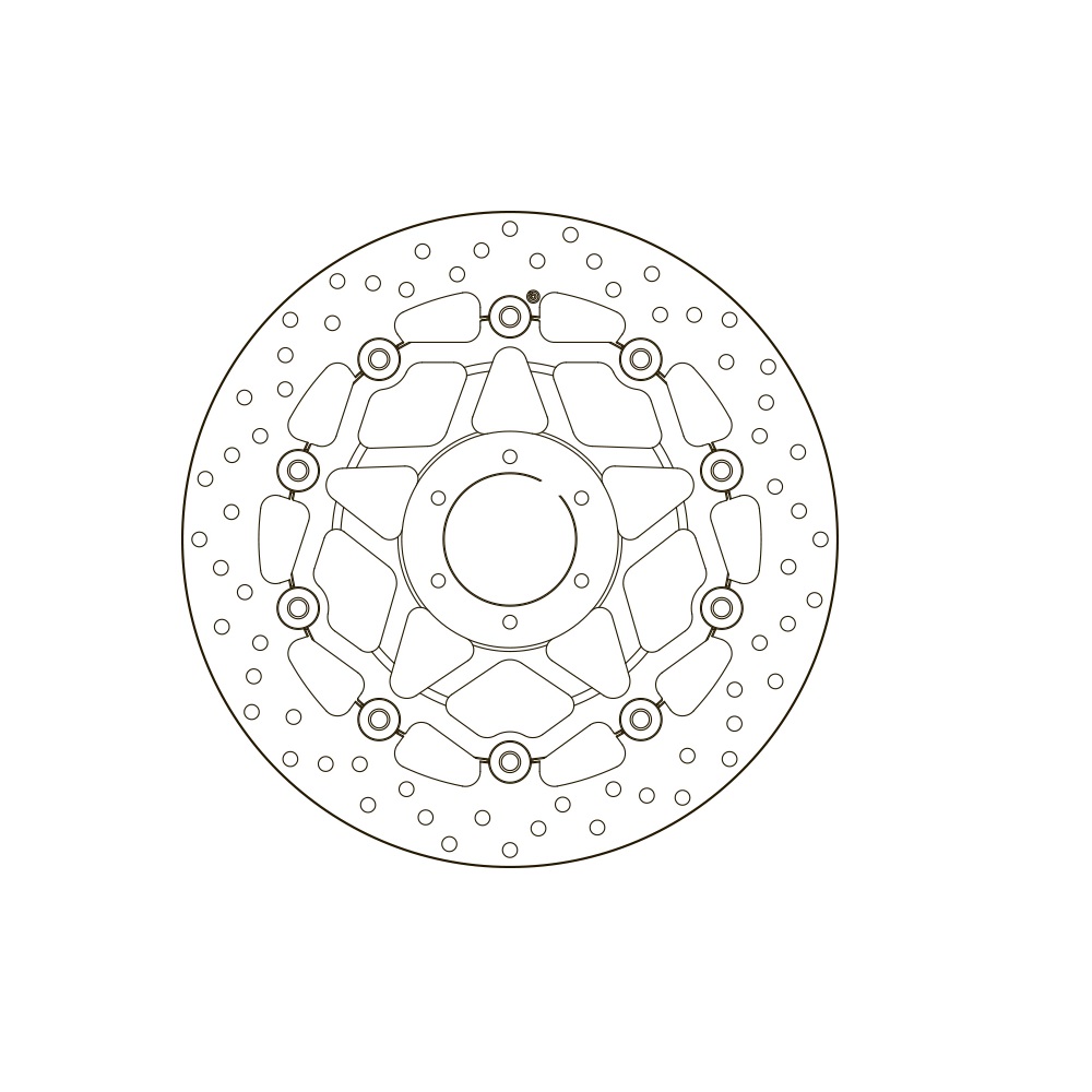 Передний тормозной диск Brembo для мотоцикла Honda CRF1000 Africa Twin 2016-