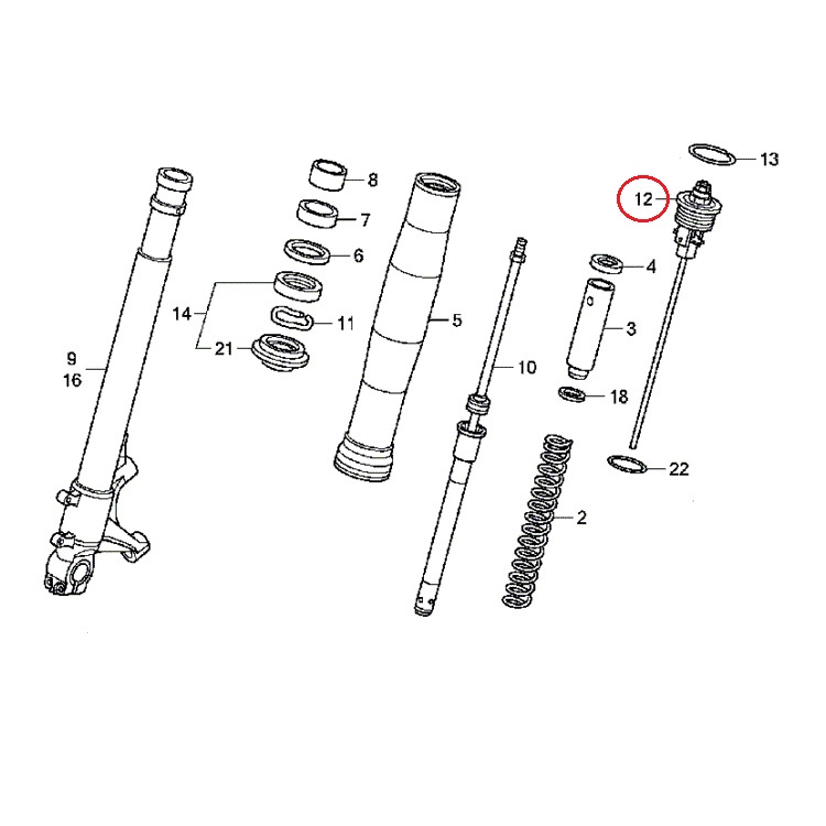 Пробка пера вилки мотоцикла Honda VFR1200 F 