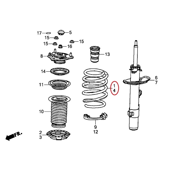 Пружины для автомобиля Honda CR-V 5 поколения