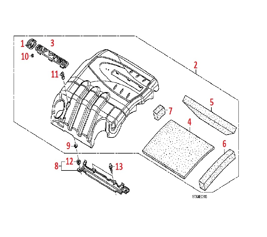 Защитная крышка двигателя и комплектующие для Acura MDX 2