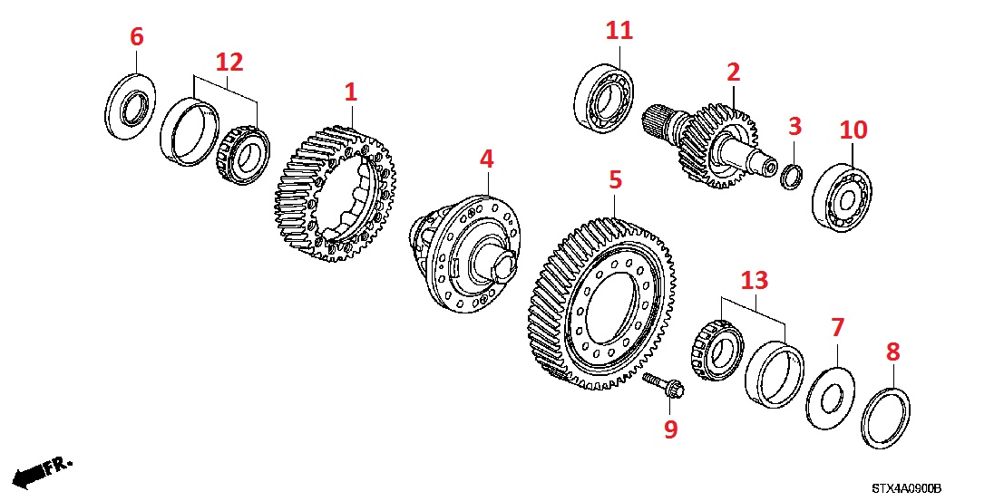 Дифференциал АКПП для Acura MDX 2