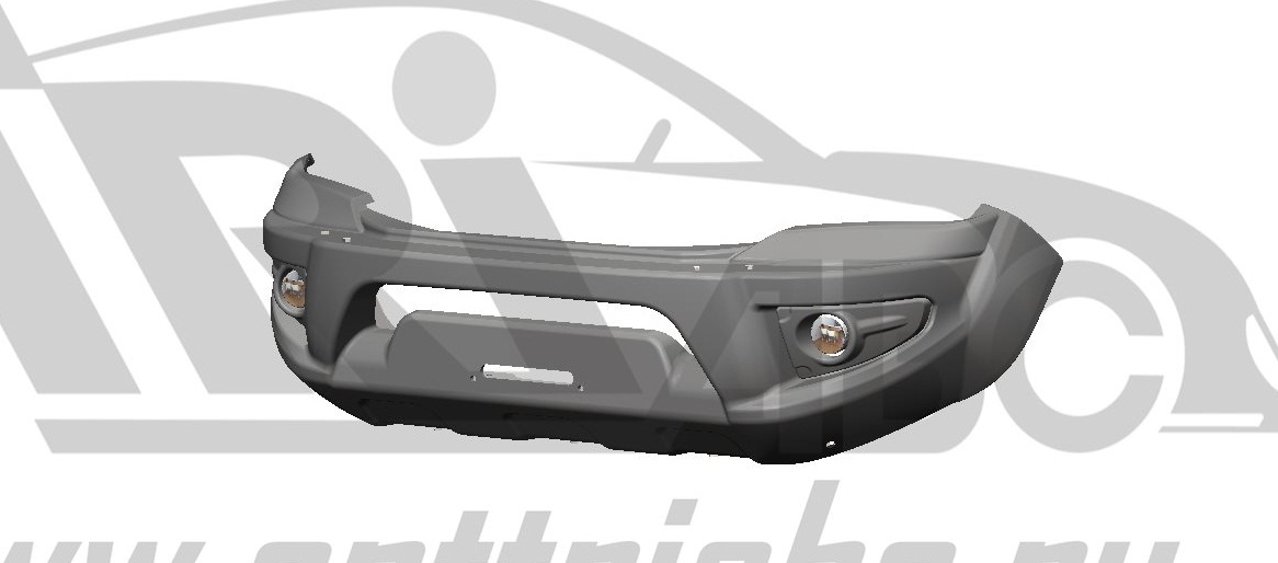 Бампер АВС-Дизайн передний Toyota Hilux 2015- лифт (с оптикой)