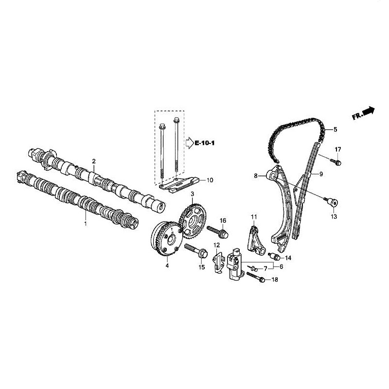Цепь ГРМ и комплектующие для Honda CR-V 5 поколения 2.4L