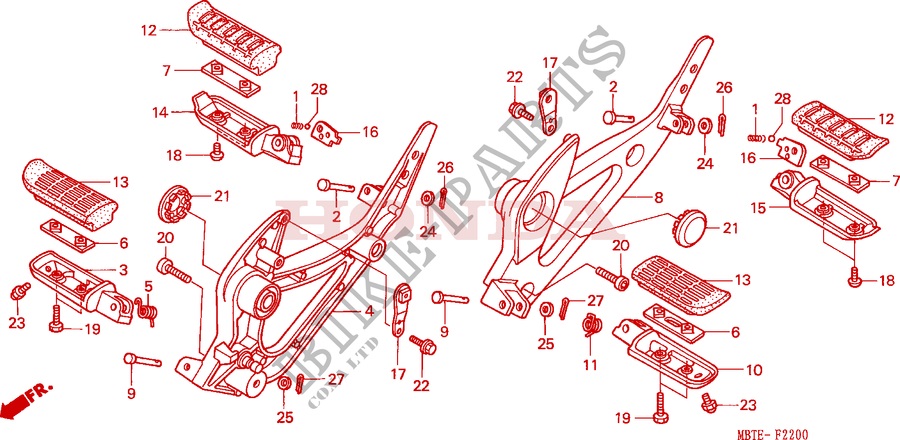 Подножки для мотоцикла XL1000 Varadero 1999-2002