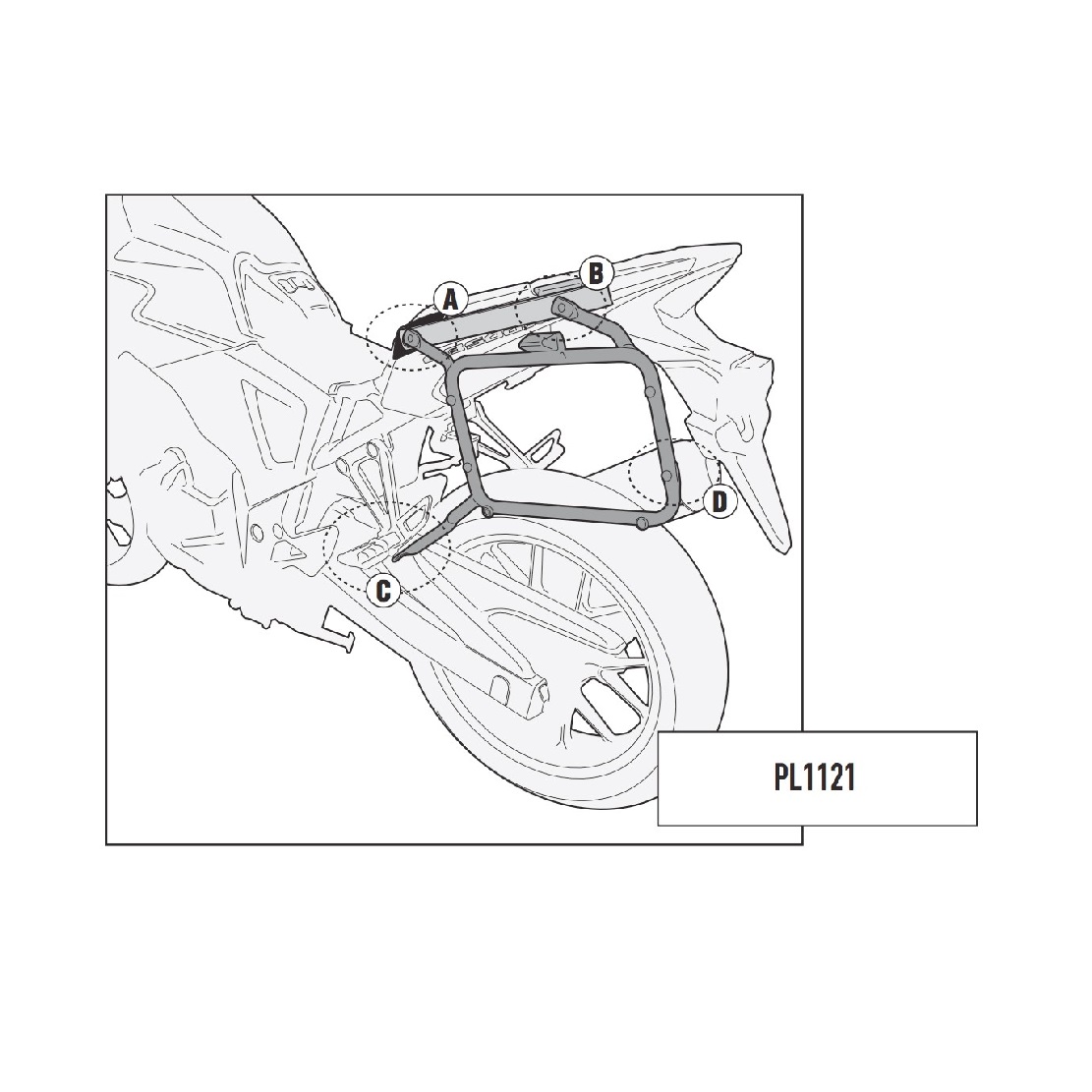 Крепление боковых кофров Givi / Kappa для мотоцикла Honda CB 500 X 2013-