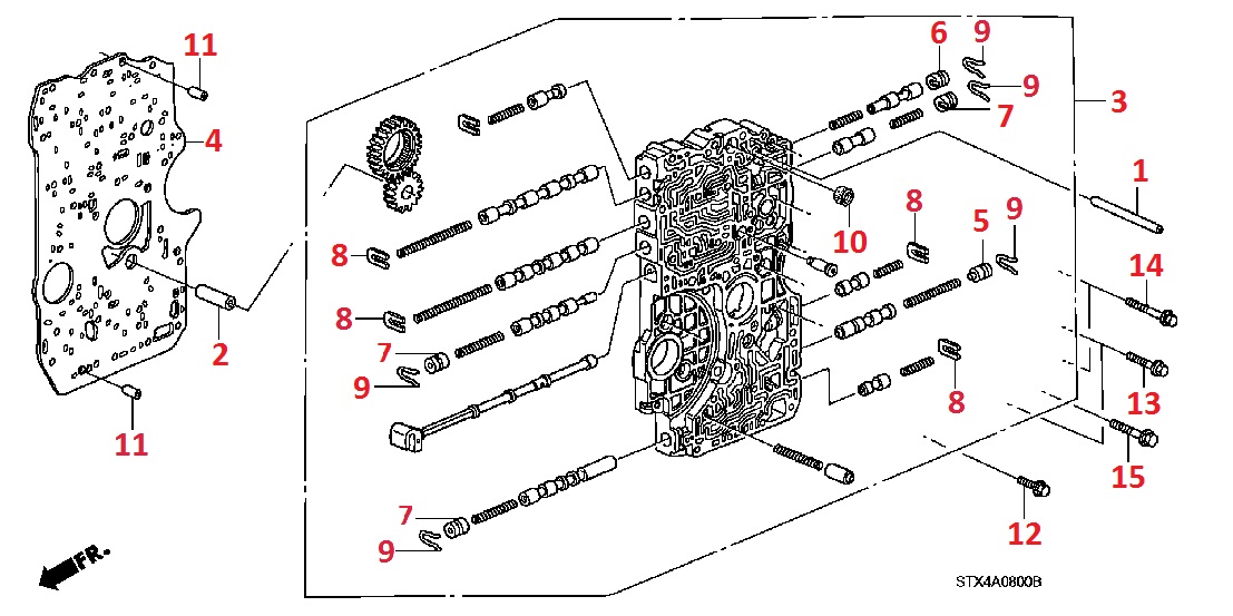 Главный клапан гидроблока АКПП для Acura MDX 2