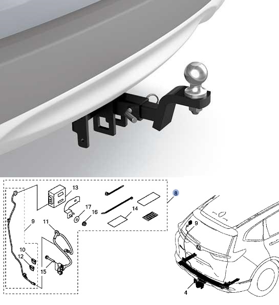 Съемное тягово-сцепное устройство Honda CR-V 5