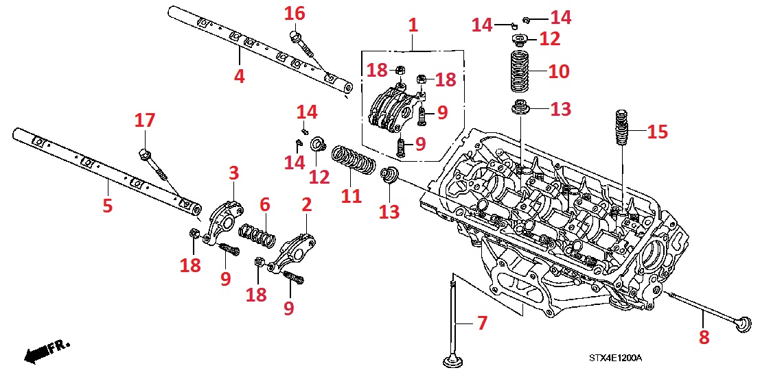 Клапана заднего блока для Acura MDX 2