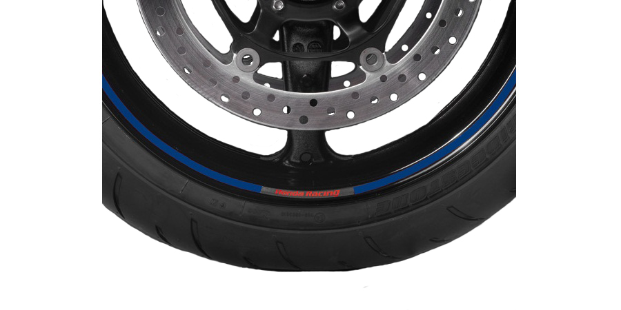 Комплект оригинальных наклеек на обод колеса HONDA 08F84MFJ830A (08F84-MFJ-830A) (синие)