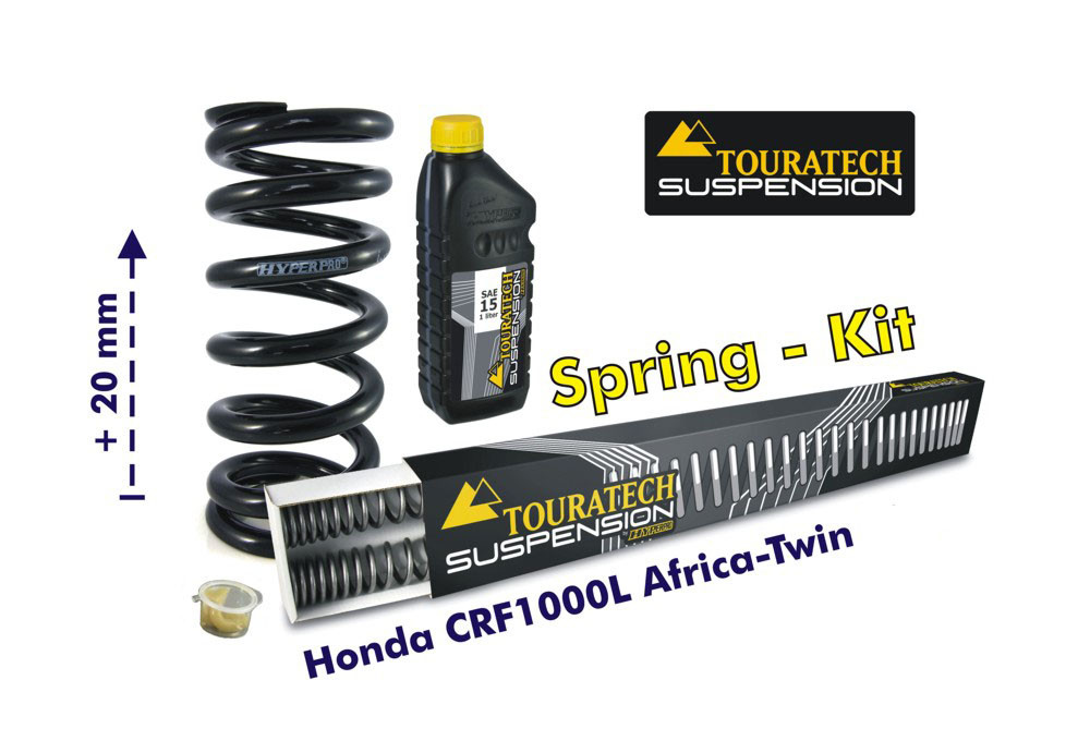 Комплект прогрессивных пружин Touratech в вилку и задний амортизатор (+20 мм) для мотоцикла Honda CRF1000L Africa Twin