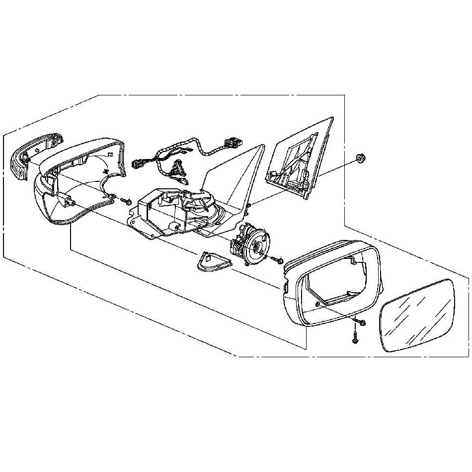 Левое зеркало для Acura MDX II 2007-09