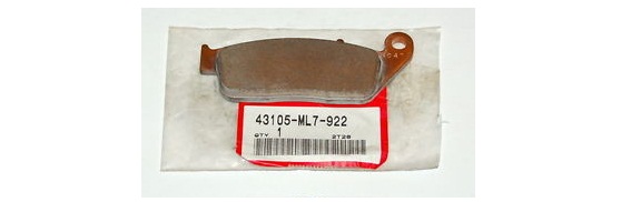Оригинальная колодка тормозная задняя для мотоцикла HONDA 43105ML7922 (43105-ML7-922)