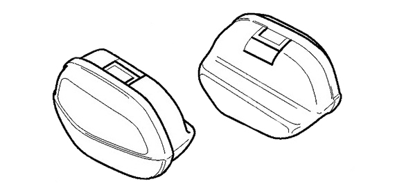 Оригинальные боковые кофры для мотоцикла Honda XL1000V Varadero '98-'02 08L55MBT801 (08L55-MBT-801)