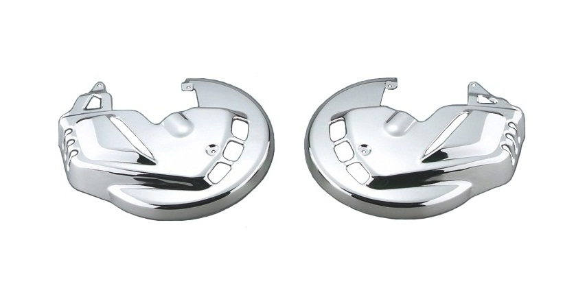Оригинальные хромированные накладки на передние тормозные диски для мотоцикла Honda GL1800 Gold Wing '01-'16/F6B Bagger '13-'16 08P54MCA800 (08P54-MCA-800) (для версий без системы Airbag)