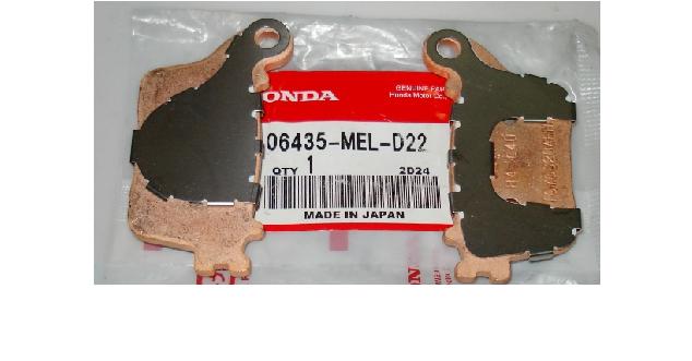 Оригинальные задние тормозные колодки для мотоцикла Honda (06435MELD23)