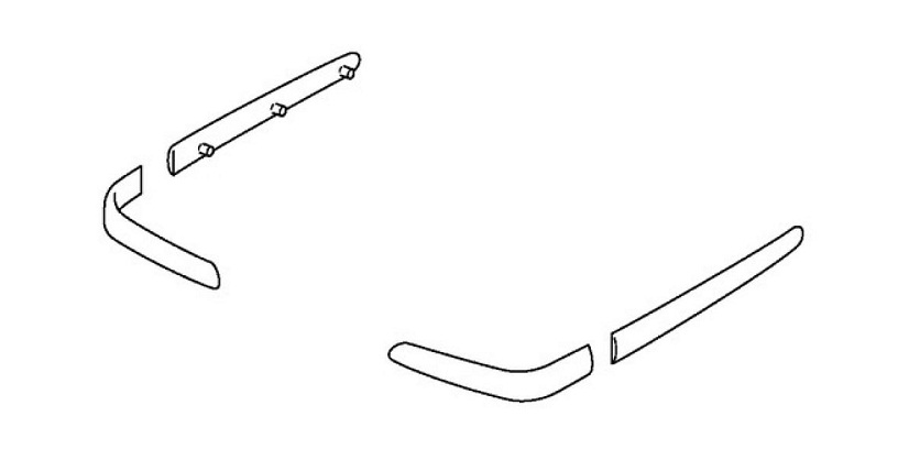 Оригинальные накладки боковых кофров мотоцикла Honda GL1800 Gold Wing '01-'11 08P76MCA100J (08P76-MCA-100J) (под карбон)