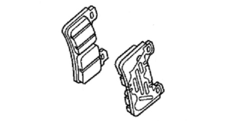 Оригинальные передние тормозные колодки для мотоцикла Honda 06455MJMD02 (06455-MJM-D02)