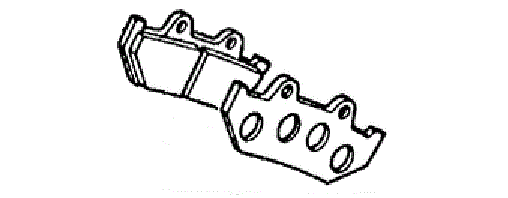 Оригинальные задние тормозные колодки для мотоцикла Honda 43105MJ6004 (43105-MJ6-004)