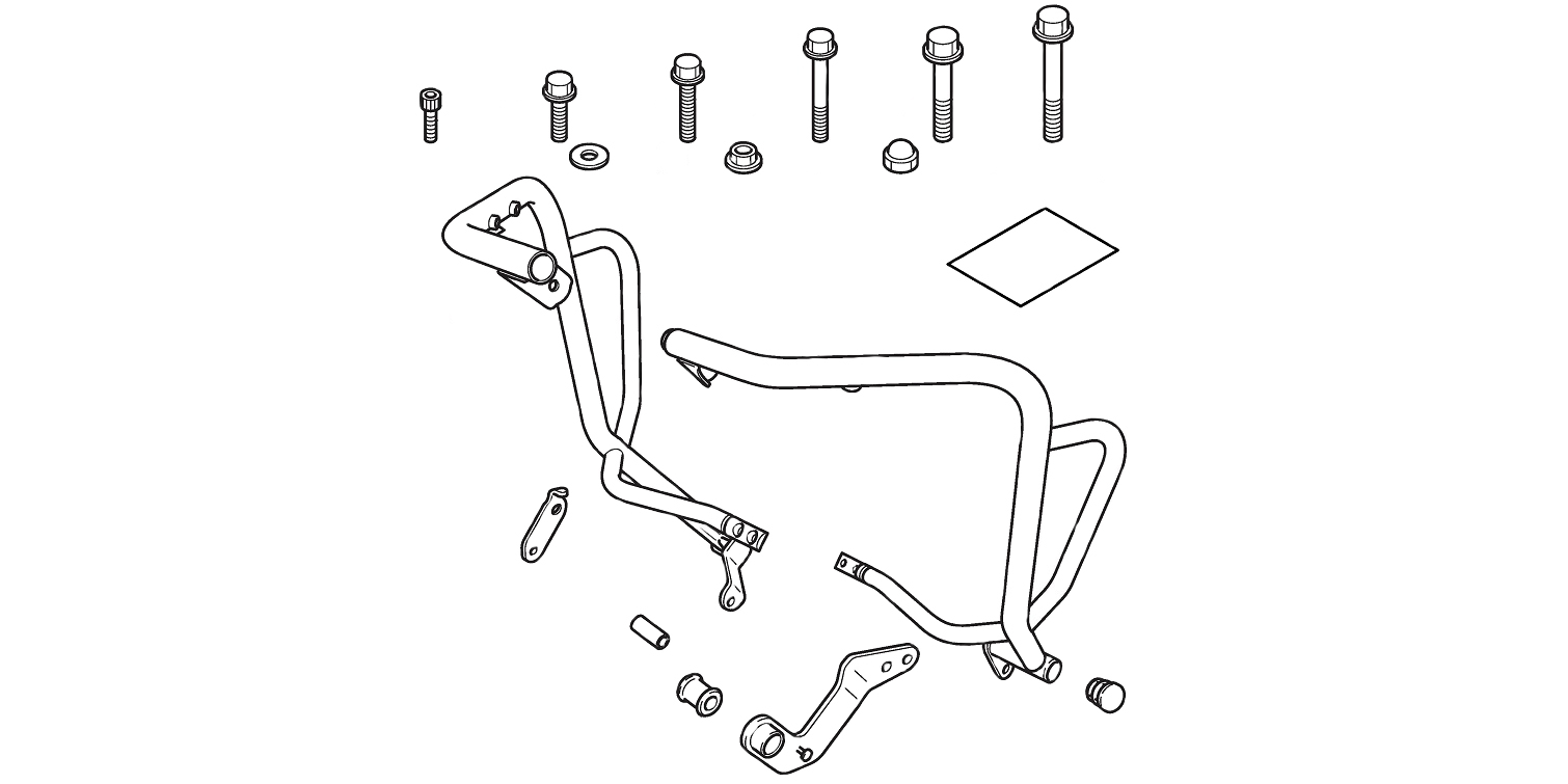 Оригинальные защитные дуги для мотоцикла Honda VFR800X/XD Crossrunner '15- 08P70MJMD60ZA (08P70-MJM-D60ZA)