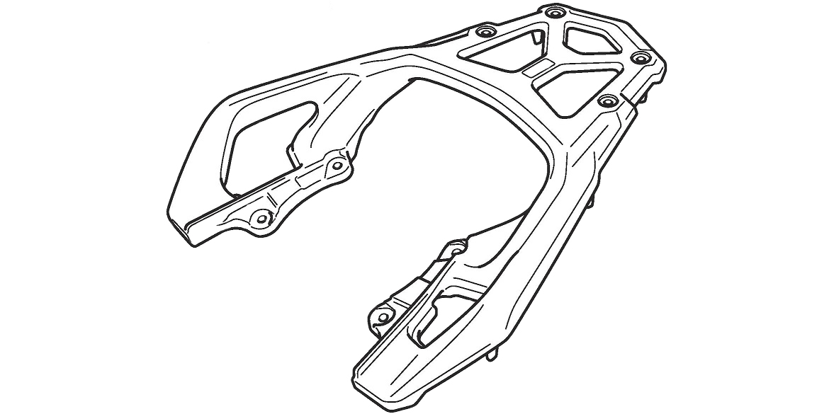 Оригинальный багажник для мотоцикла Honda VFR800X/XD Crossrunner '15- 08L70MJMD60ZA (08L70-MJM-D60ZA)