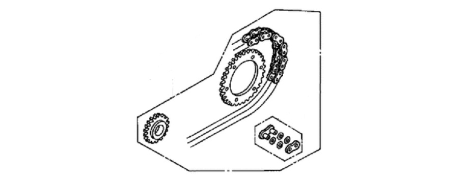 Оригинальный комплект из цепи и звёзд HONDA 06406MBG030 (06406-MBG-030) 