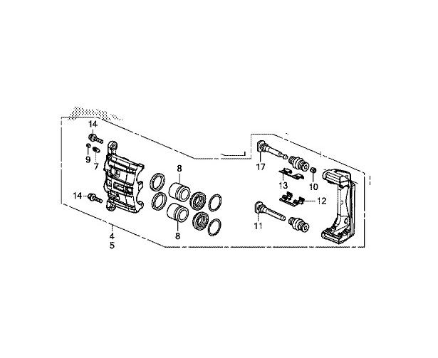 Правый передний супппорт  в сборе Acura MDX 3 (Honda 45018TZ5R01)