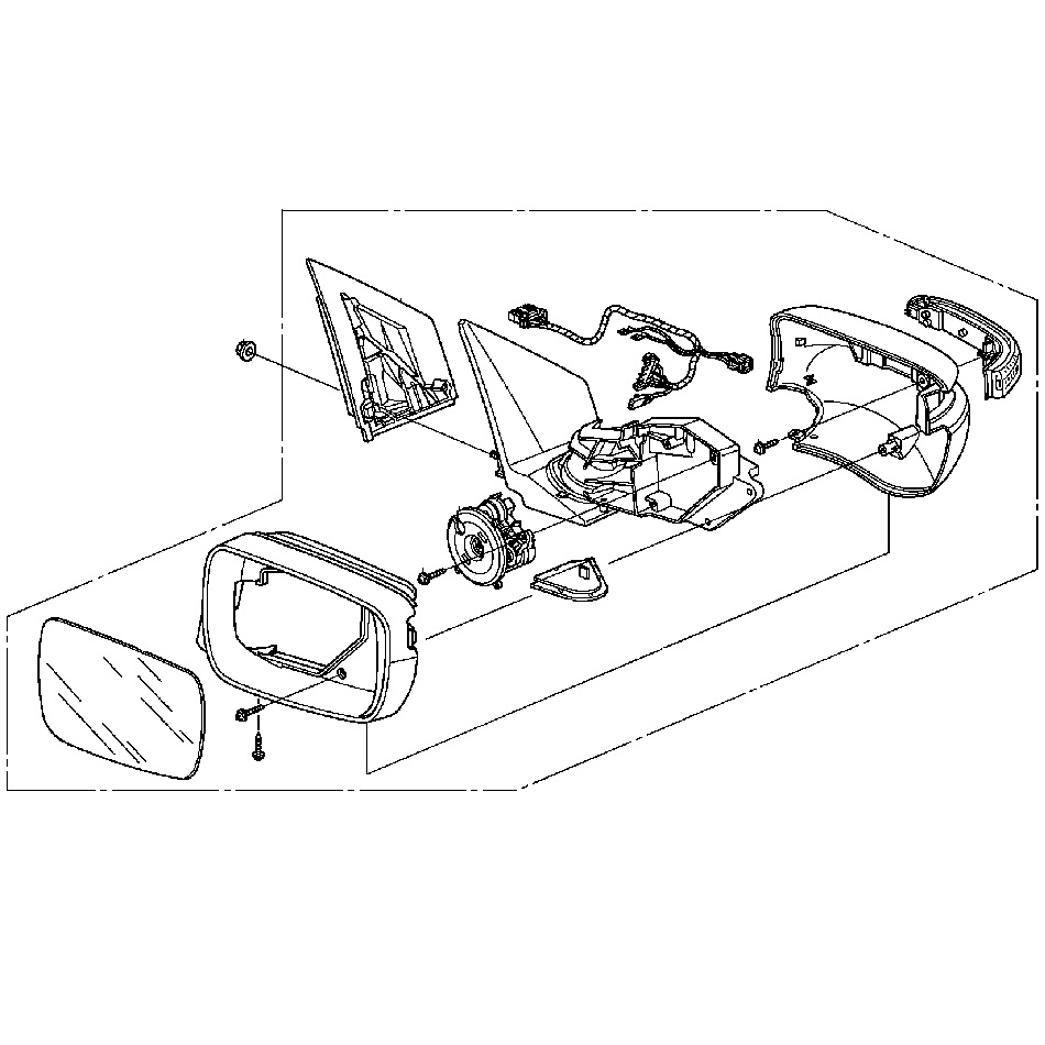 Правое зеркало для Acura MDX II 2007-09